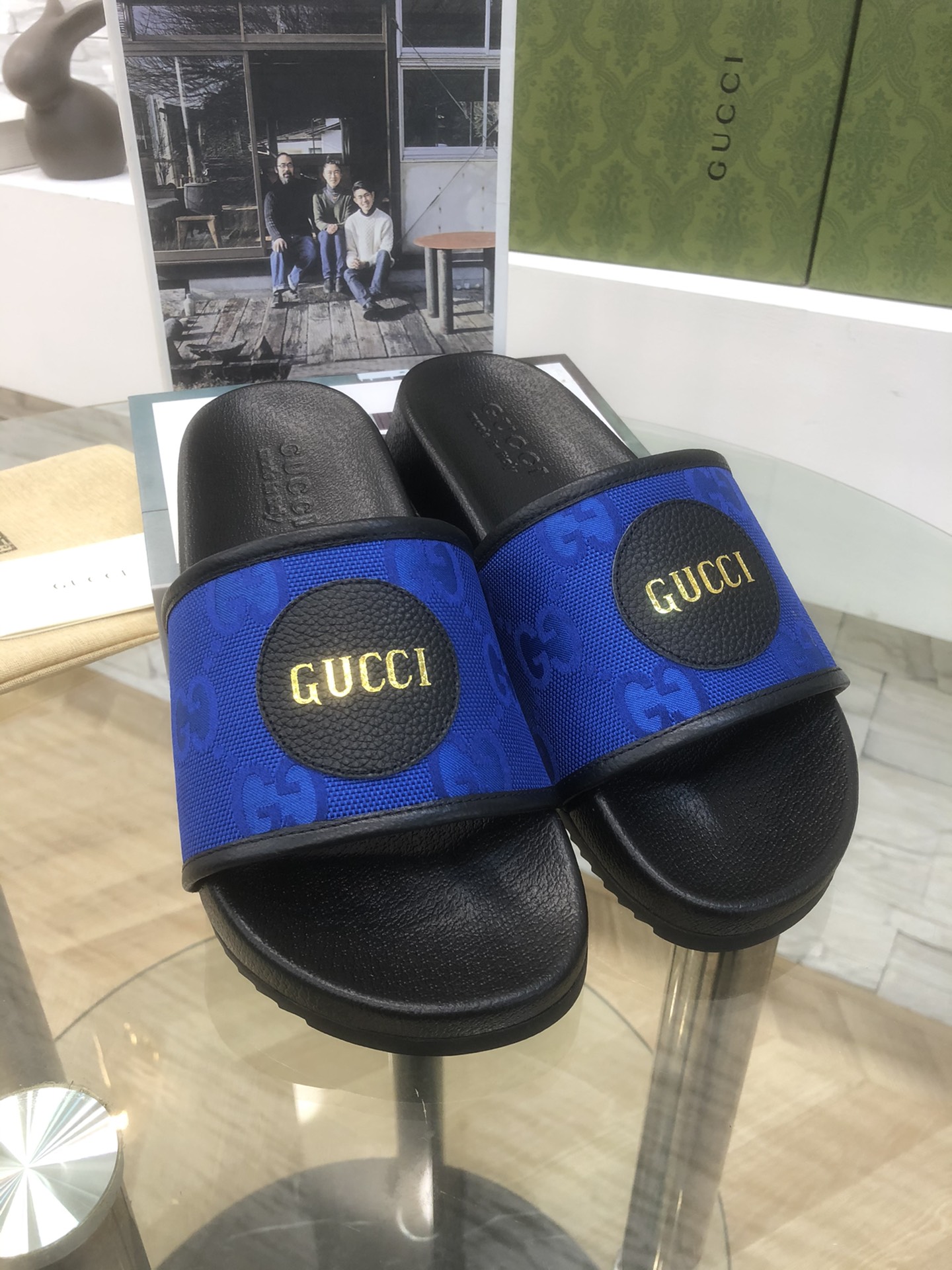 P Gucci Gucci 22SS Pantuflas casuales con logo para hombre y mujer Pantuflas Gucci Off The Grid, est