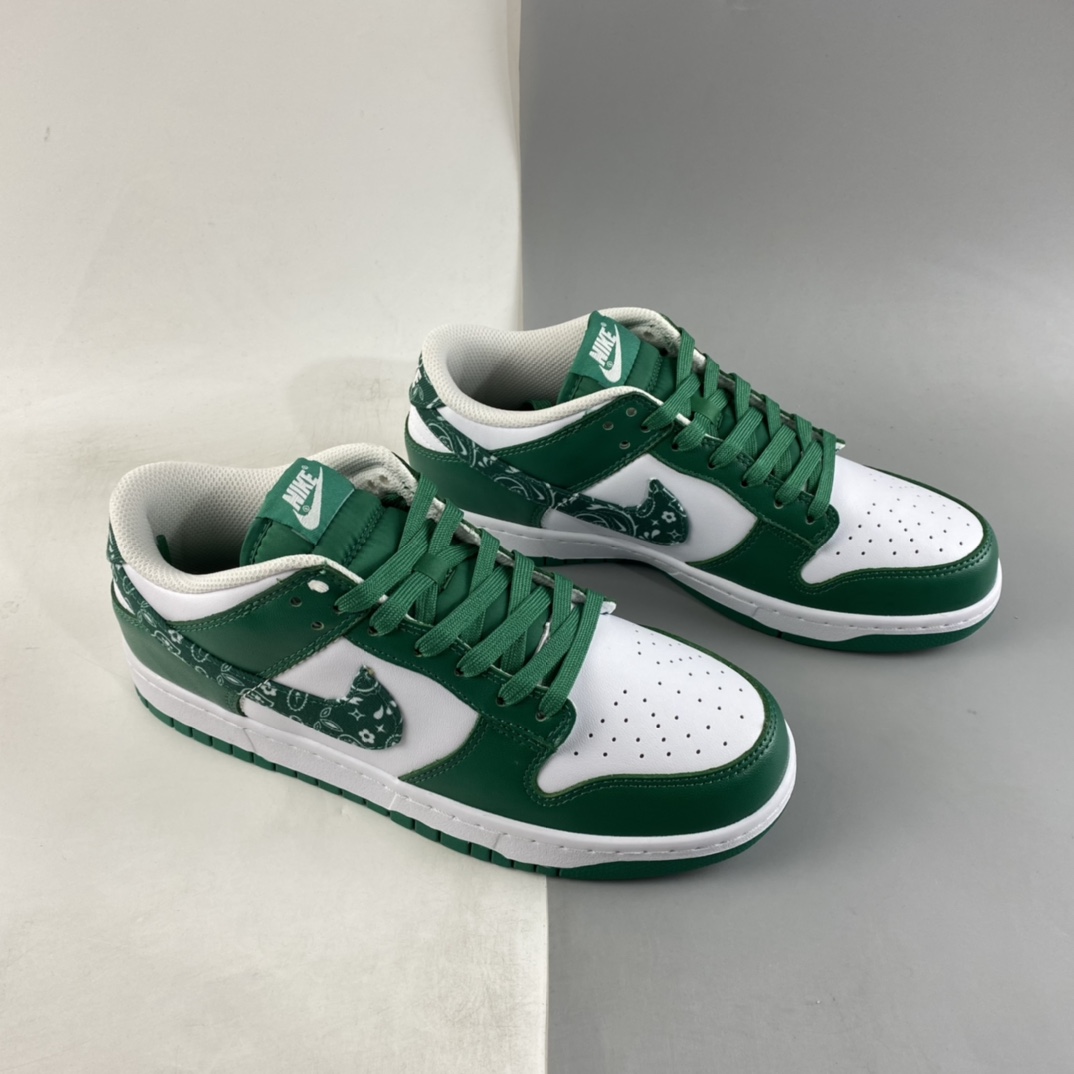 P320  Nike Dunk Low ”Green Paisley” 腰果花白绿 SB扣碎篮板时尚休闲板鞋 DH4401-102