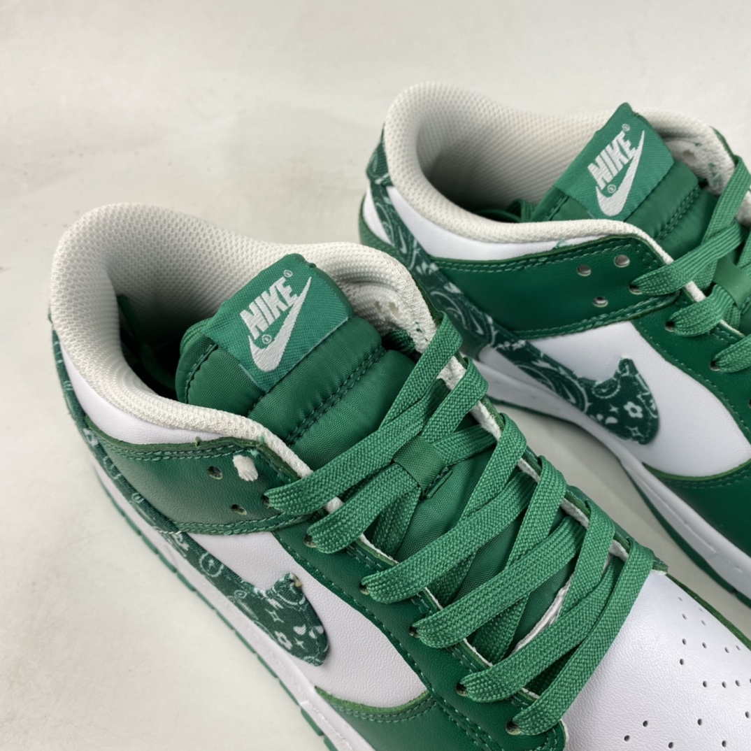 P320  Nike Dunk Low ”Green Paisley” 腰果花白绿 SB扣碎篮板时尚休闲板鞋 DH4401-102