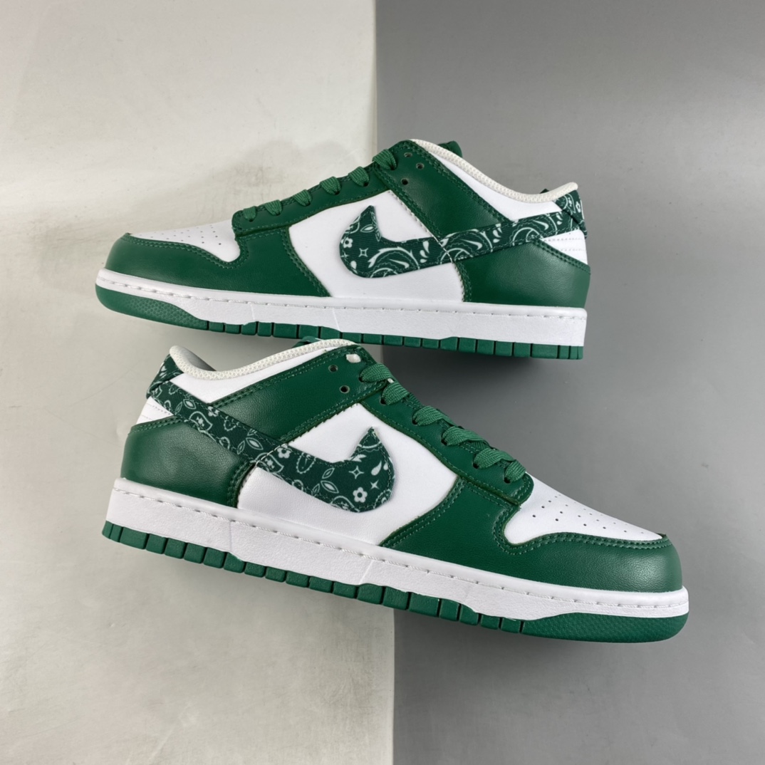 P320  Nike Dunk Low ”Green Paisley” 腰果花白绿 SB扣碎篮板时尚休闲板鞋 DH4401-102