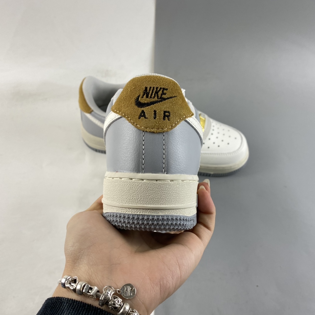 P220  Nike Air Force 1’07 Low 灰白棕色 空军一号低帮运动休闲板鞋 CW2288-702