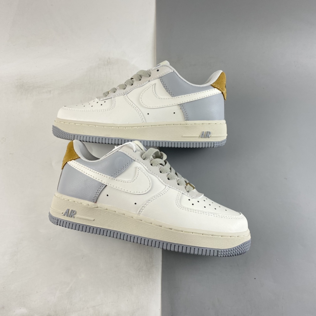 P220  Nike Air Force 1’07 Low 灰白棕色 空军一号低帮运动休闲板鞋 CW2288-702