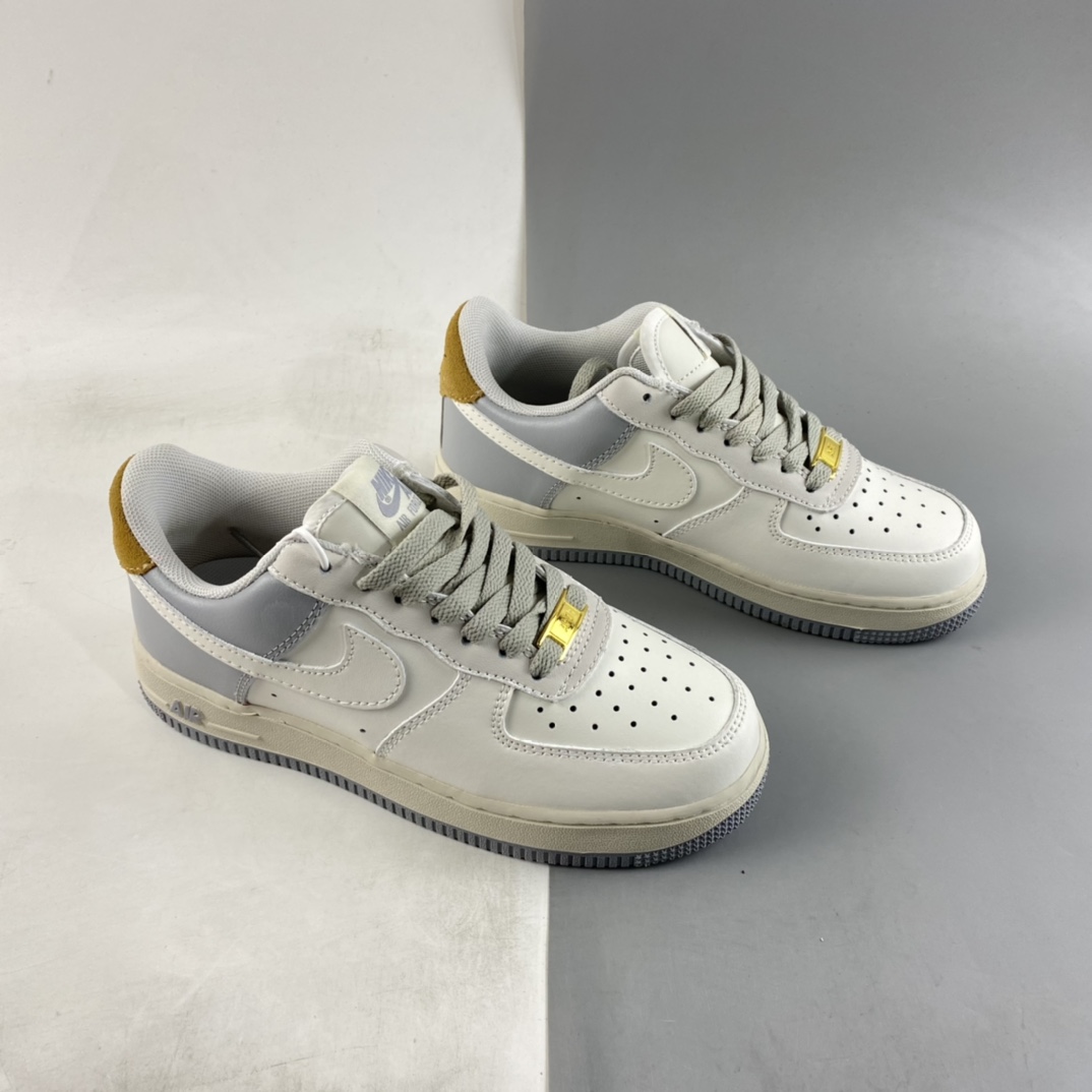 P220  Nike Air Force 1’07 Low 灰白棕色 空军一号低帮运动休闲板鞋 CW2288-702