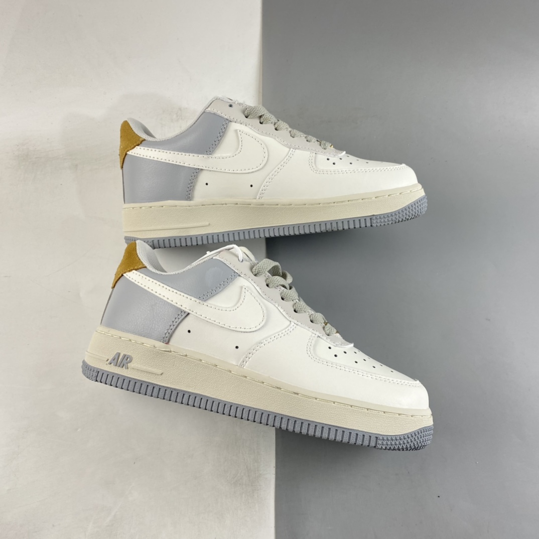 P220  Nike Air Force 1’07 Low 灰白棕色 空军一号低帮运动休闲板鞋 CW2288-702