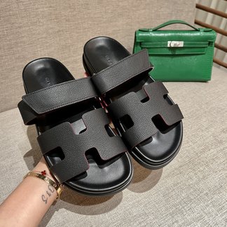 Hermes Shoes Sandals Black Summer Collection Fashion Casual