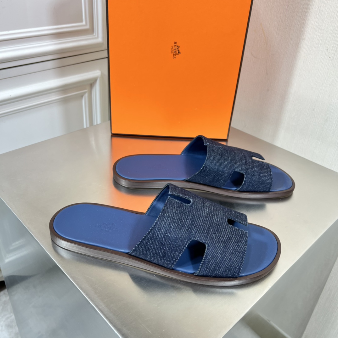 Hermes Shoes Sandals Slippers Buy best quality Replica
 Men Cowhide Genuine Leather Summer Collection Beach