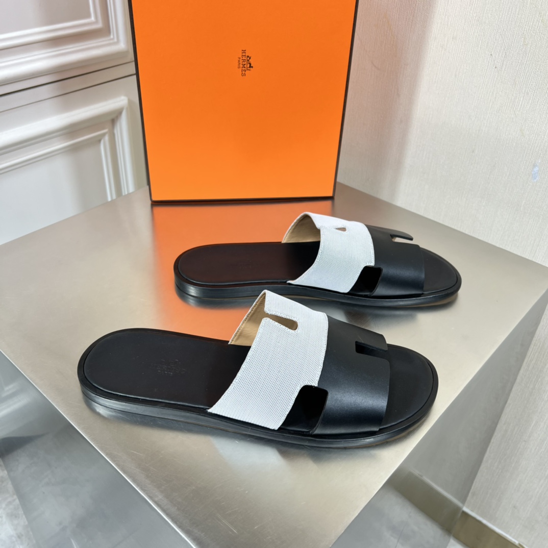Hermes Shoes Sandals Slippers Best Designer Replica
 Men Cowhide Genuine Leather Summer Collection Beach