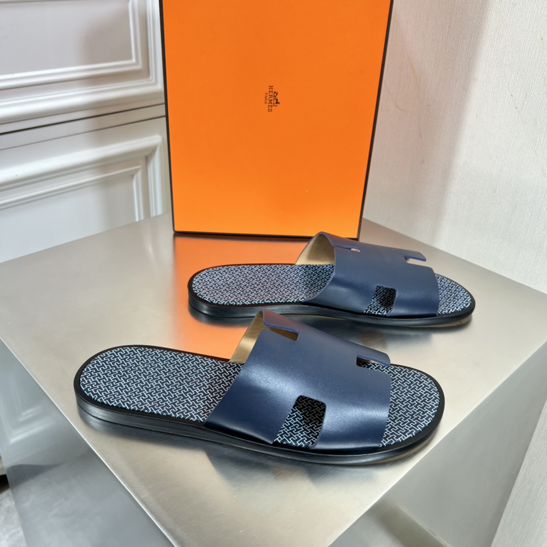 Best Quality Designer
 Hermes Shoes Sandals Slippers Men Cowhide Genuine Leather Summer Collection Beach