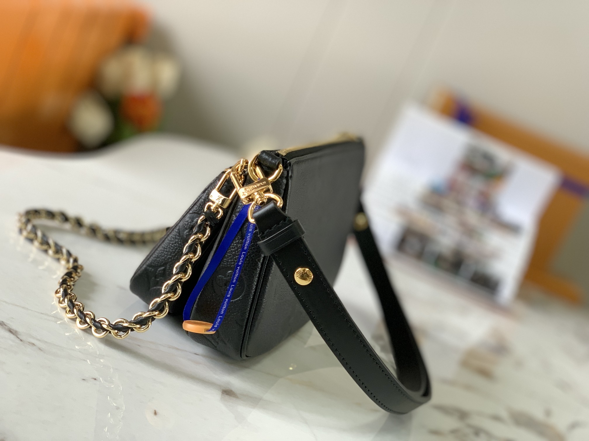 特级原厂皮全钢五金M80399黑色本款MultiPochetteAccessoires斜挎包采用Mono