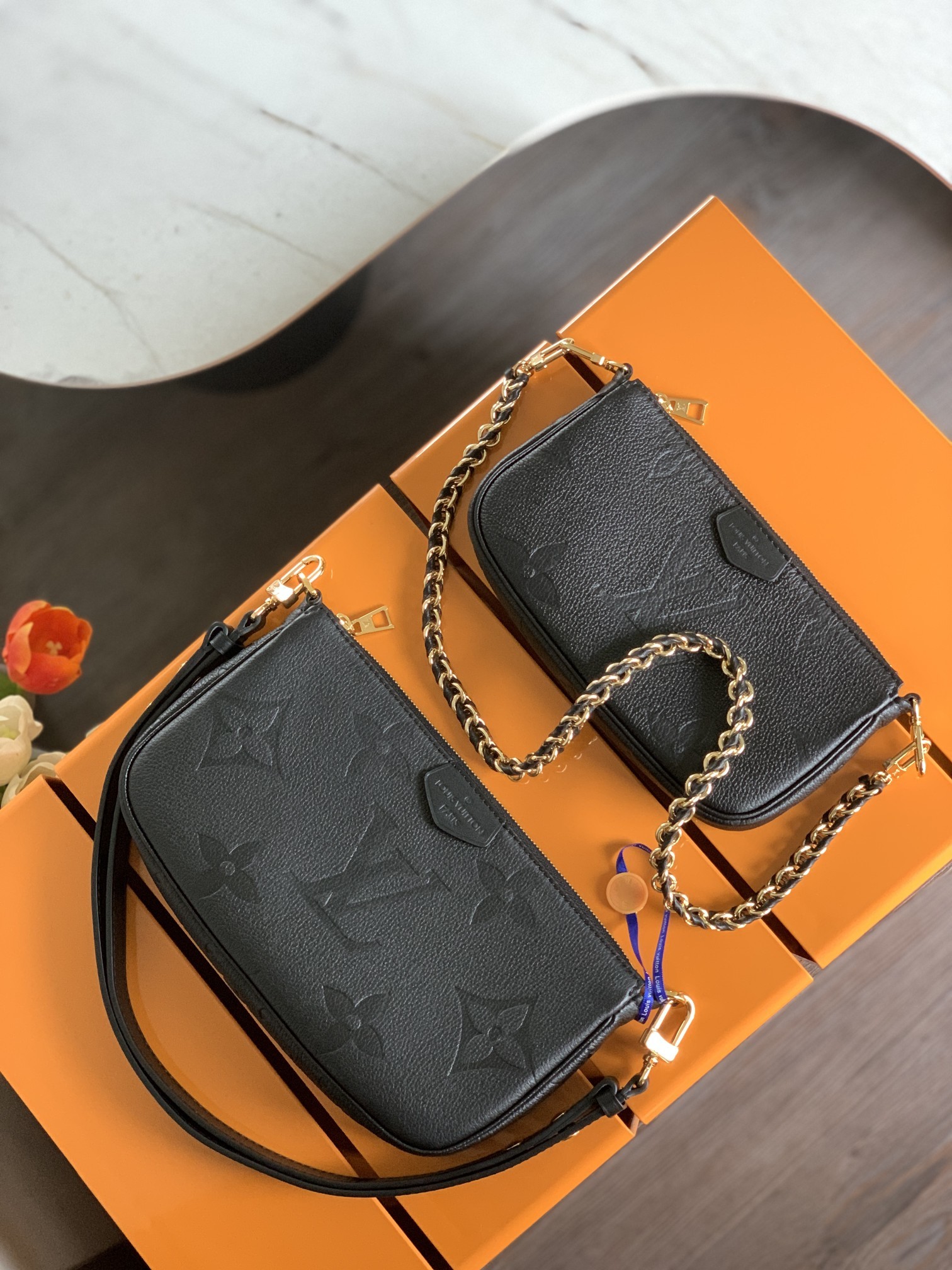 特级原厂皮全钢五金M80399黑色本款MultiPochetteAccessoires斜挎包采用Mono