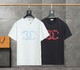 Chanel Buy Clothing T-Shirt Black White Embroidery Cotton Spring/Summer Collection Short Sleeve