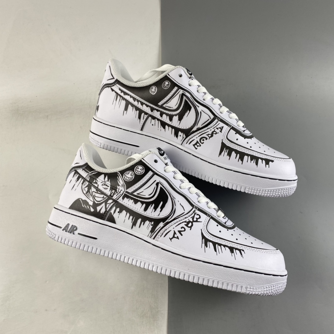P260  Nike Air Force 1’07 Low 海贼王 二次元主题 空军一号低帮休闲板鞋 CW2288-301