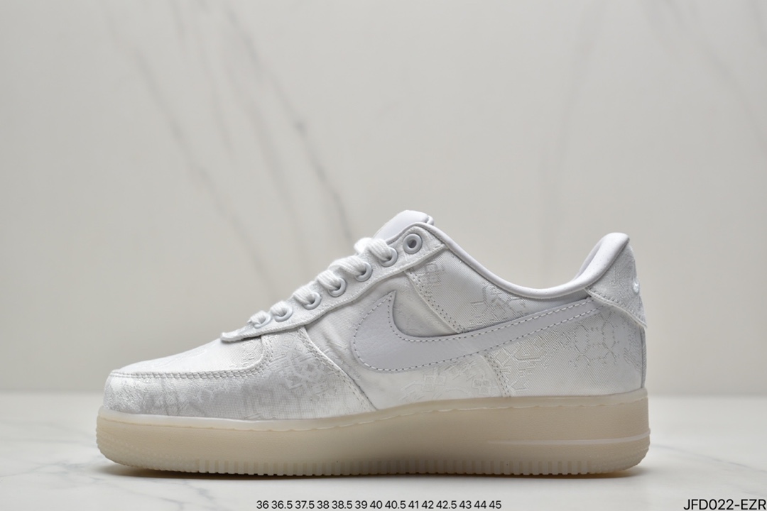 170 CLOT x Fragment design x Nike Air Force 1 CZ3986-001 黑丝绸