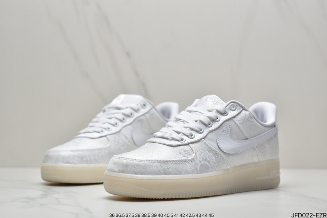170 CLOT x Fragment design x Nike Air Force 1 CZ3986-001 黑丝绸
