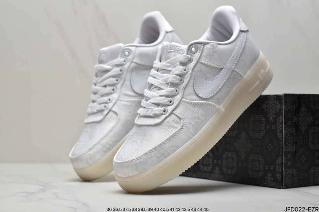 170 CLOT x Fragment design x Nike Air Force 1 CZ3986-001 黑丝绸