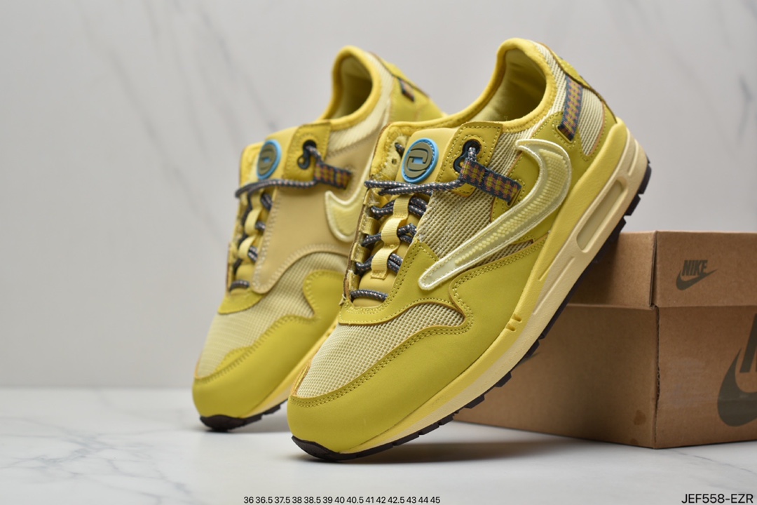 155 Travis Scott x Nike Air Max 1”Cactus Jack”改版款低帮复古百搭休闲运动慢跑鞋DO9392-200
