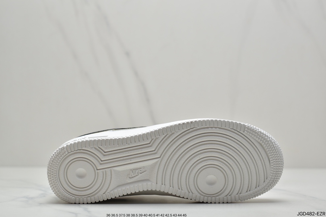 180 耐克Nike Air Force 1  “Double Swoosh” 灰金双钩 空军一号百搭运动板鞋DH9595-001