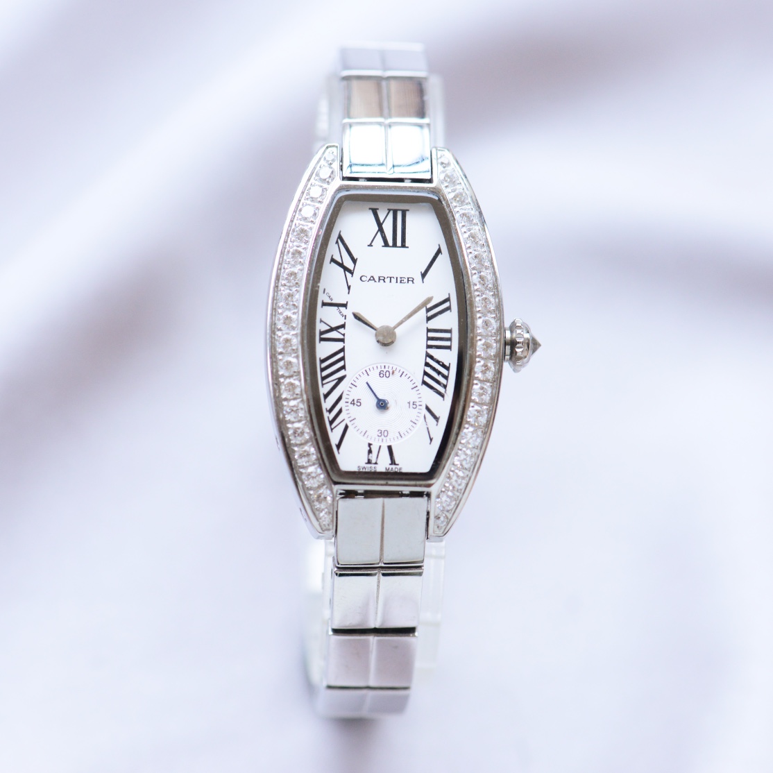 卡地亚-CARTIER MINI酒桶两针半女士腕表 进口石英机芯