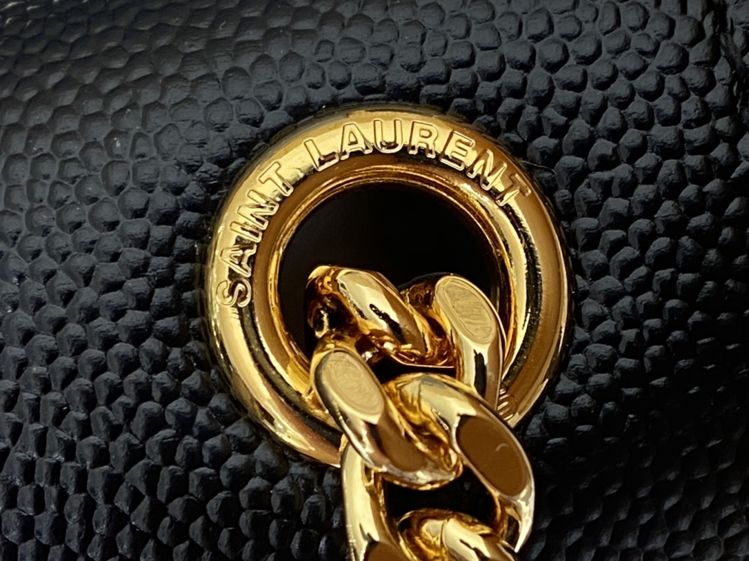 YSL 𝐊𝐚𝐭𝐞 20𝐜𝐦 鱼子酱流苏链条包 474366黑色/金扣