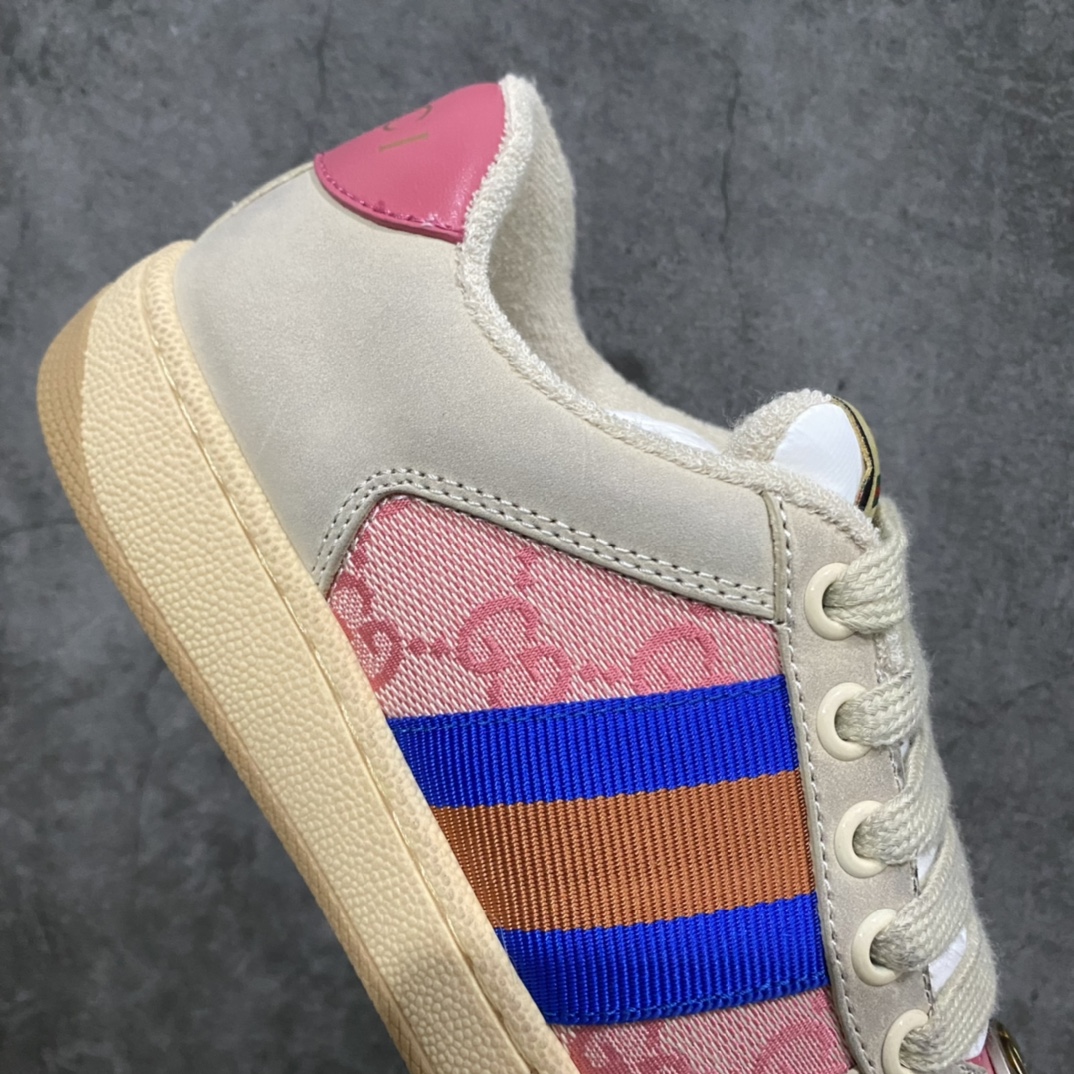 图片[7]-顶级代购版 Gucci做旧小脏鞋 ZP开发 原版开模 金属双G水晶圆柱形标 Gucci原版纹织带 真正水洗布标 鞋面擦色牛皮拼接经典双G布面料，皮面切口全油边封口工艺，原版毛巾布里细腻柔软更舒适透气，垫脚乳胶注塑一体，私模钢印，双色原版TPU大底(下层宽，上层窄) 配进口原版四边封干燥剂、原版18股鞋带，绿色盒子，与专柜配套包装一致 尺码：女34-40 男38-45-选品中心