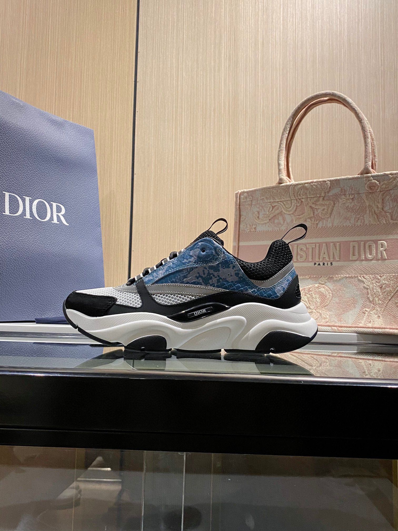 Dior Shoes Sneakers Unisex Cowhide Silk