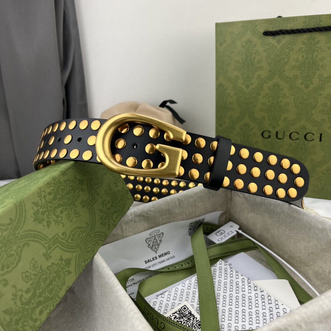 古奇原单GUCCI宽度4.0cm意大利原厂复刻进口时尚个性精品铜扣与正品零距离接触意大利进口树膏皮配以虎