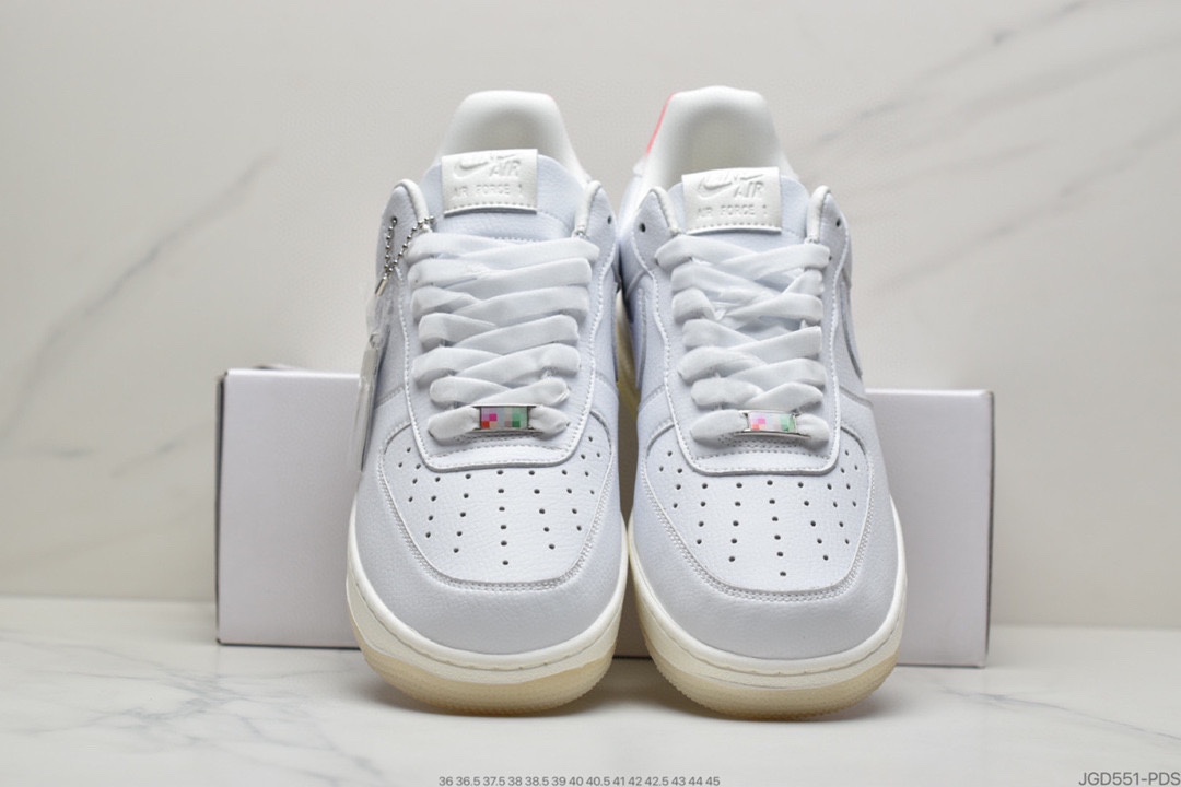 180 耐克 Nike Air Force 1 Low’Got’Em’ 白绿粉寿桃空军一号低帮休闲板鞋DC3287-111