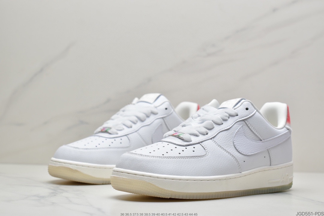 180 耐克 Nike Air Force 1 Low’Got’Em’ 白绿粉寿桃空军一号低帮休闲板鞋DC3287-111