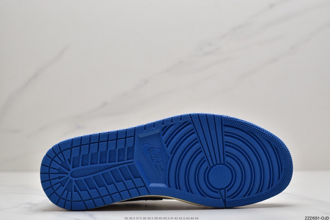 250 Travis Scott x Fragment x Air Jordan 1 Low“Military Blue” 低帮闪电倒勾 DM7866-140