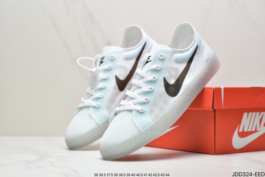 120 真标耐克/Nike  BLAZER LOW PRM VNTG 开阔者网纱面运动休闲板鞋 845054-101