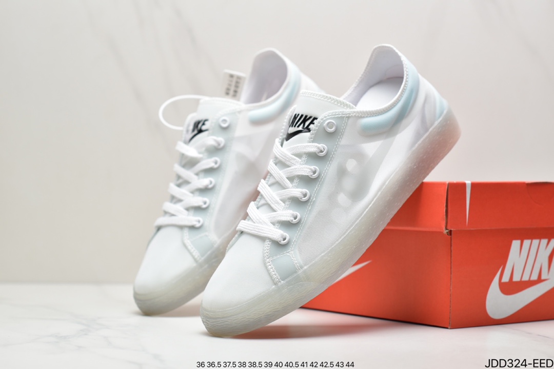 120 真标耐克/Nike  BLAZER LOW PRM VNTG 开阔者网纱面运动休闲板鞋 845054-101