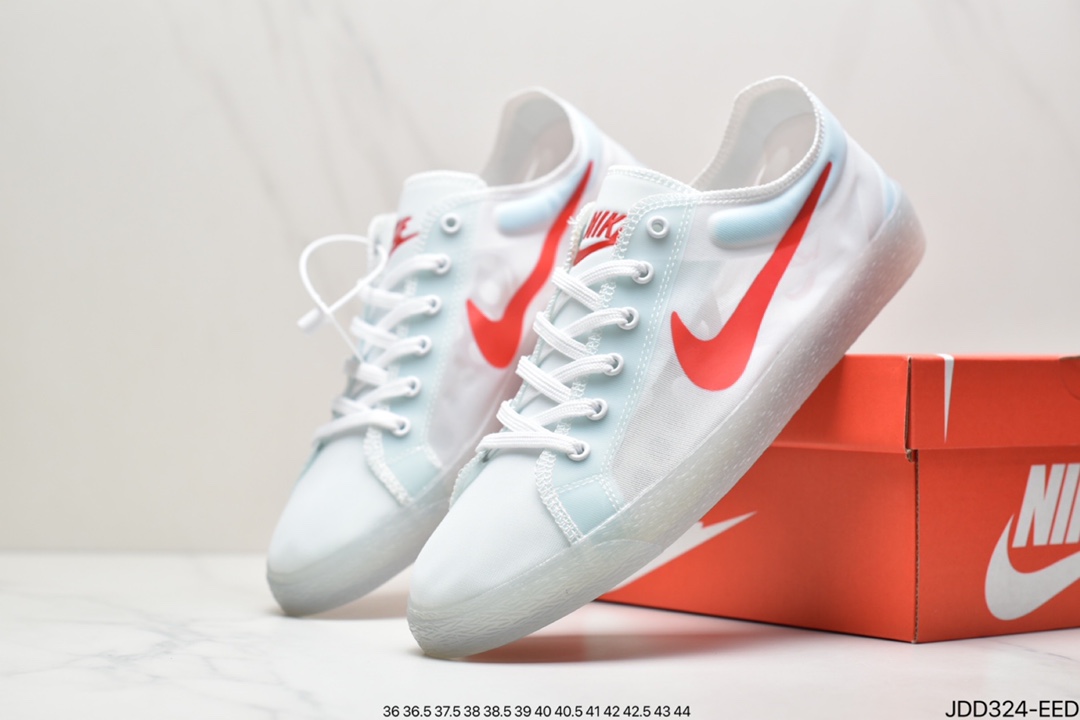 120 真标耐克/Nike  BLAZER LOW PRM VNTG 开阔者网纱面运动休闲板鞋 845054-101