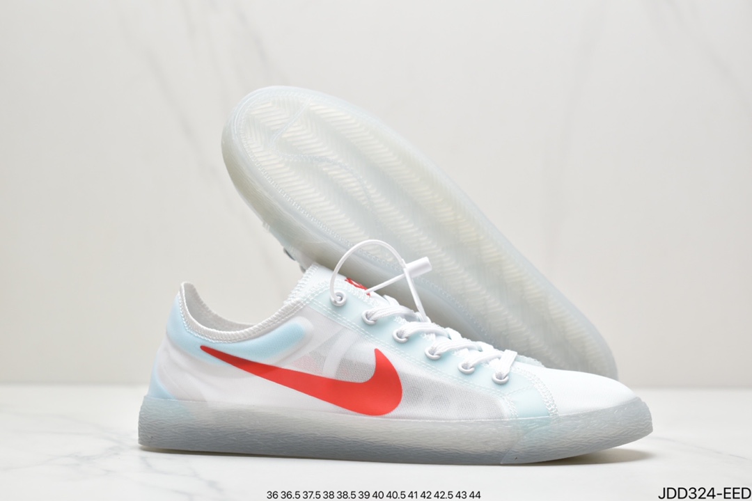 120 真标耐克/Nike  BLAZER LOW PRM VNTG 开阔者网纱面运动休闲板鞋 845054-101