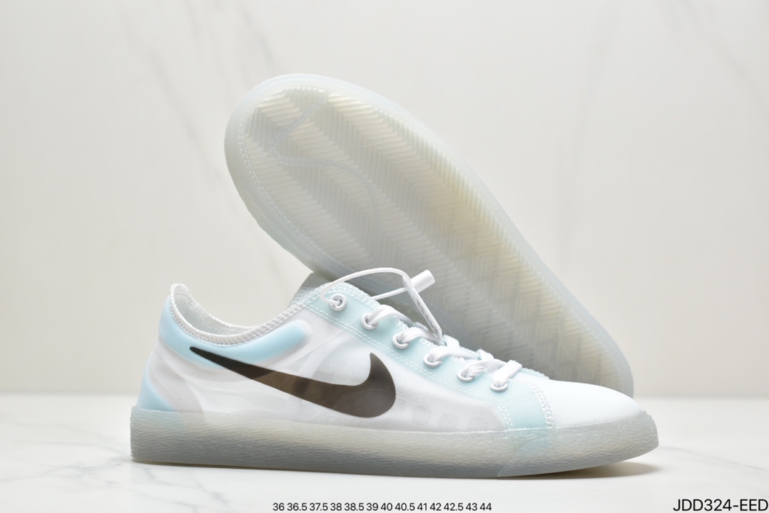 120 真标耐克/Nike  BLAZER LOW PRM VNTG 开阔者网纱面运动休闲板鞋 845054-101