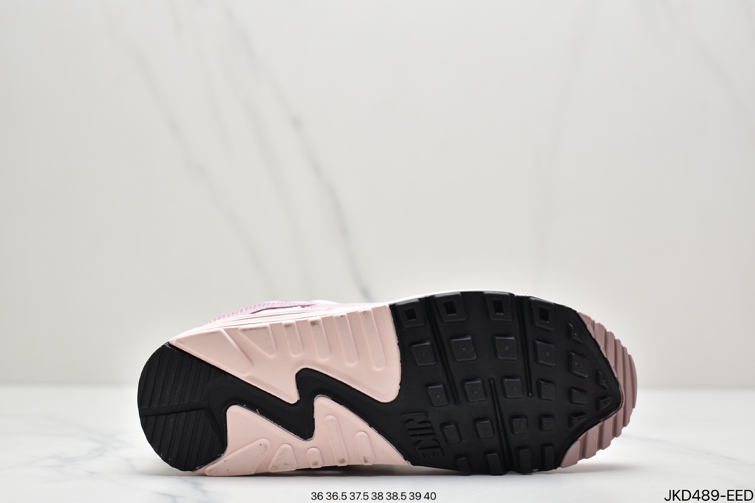 160 耐克Nike Air Max 90淡粉白粉樱花粉增高气垫跑鞋CV8819-100