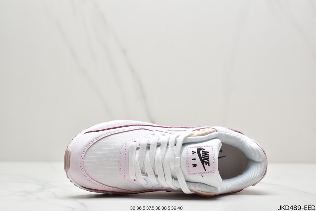160 耐克Nike Air Max 90淡粉白粉樱花粉增高气垫跑鞋CV8819-100