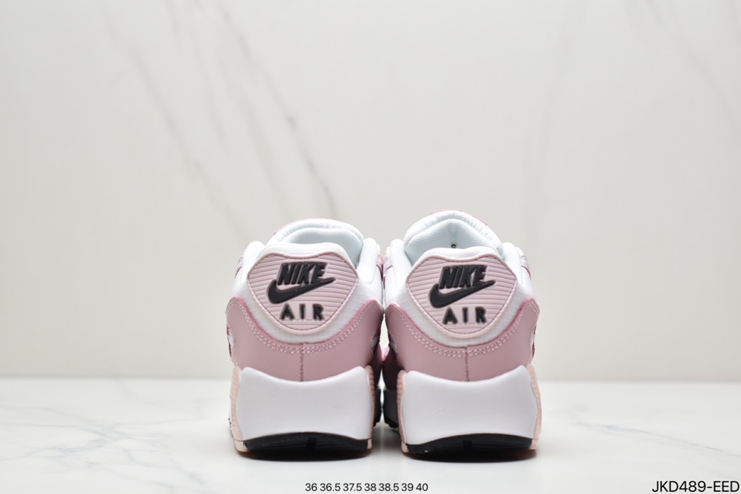 160 耐克Nike Air Max 90淡粉白粉樱花粉增高气垫跑鞋CV8819-100