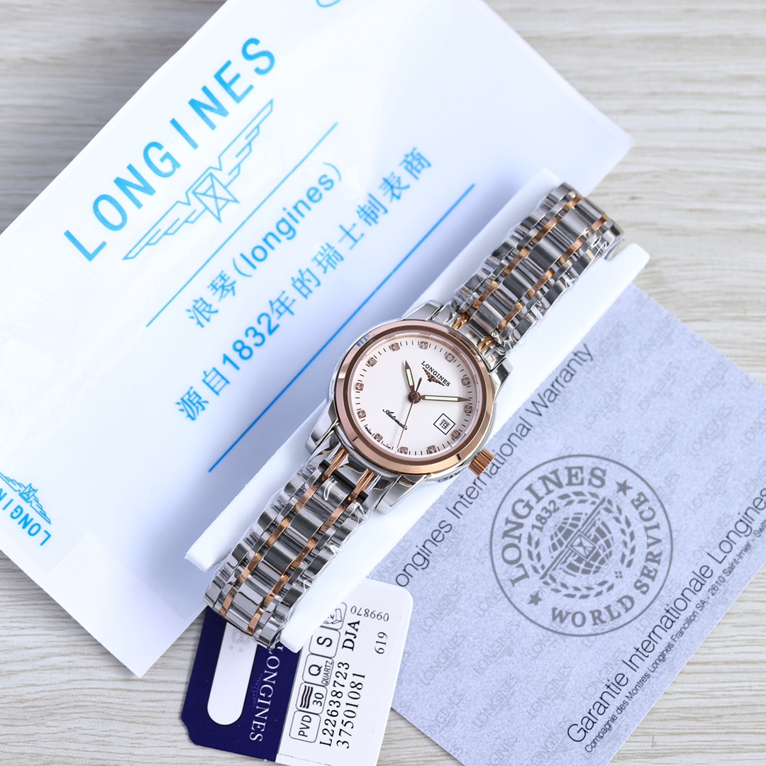 新版:LONGINES/浪琴-索伊米亚系列 L4、263.3一7、机械女表。
