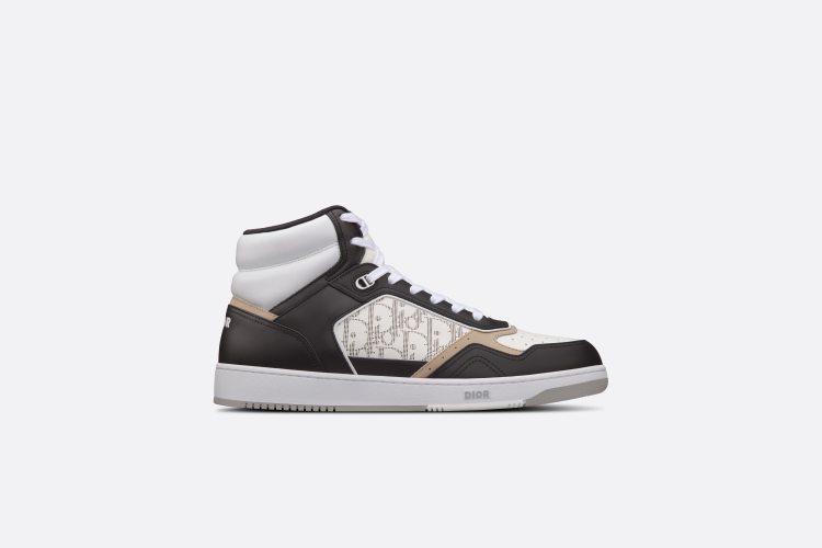 Dior High-Top Sneakers, Black and Cream White Smooth Calfskin, Oblique Laces 1 Dior High-Top Sneakers, Black and Cream White Smooth Calfskin, Oblique Laces