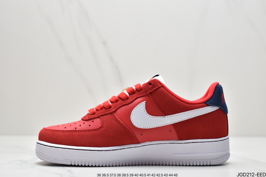 180 Nike Air Force 1 Low 麂皮灰红 DB3597-100 空军一号低帮