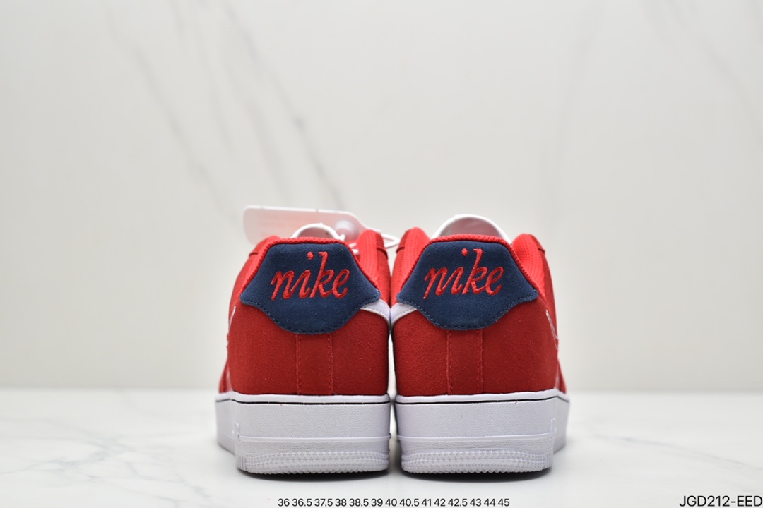 180 Nike Air Force 1 Low 麂皮灰红 DB3597-100 空军一号低帮