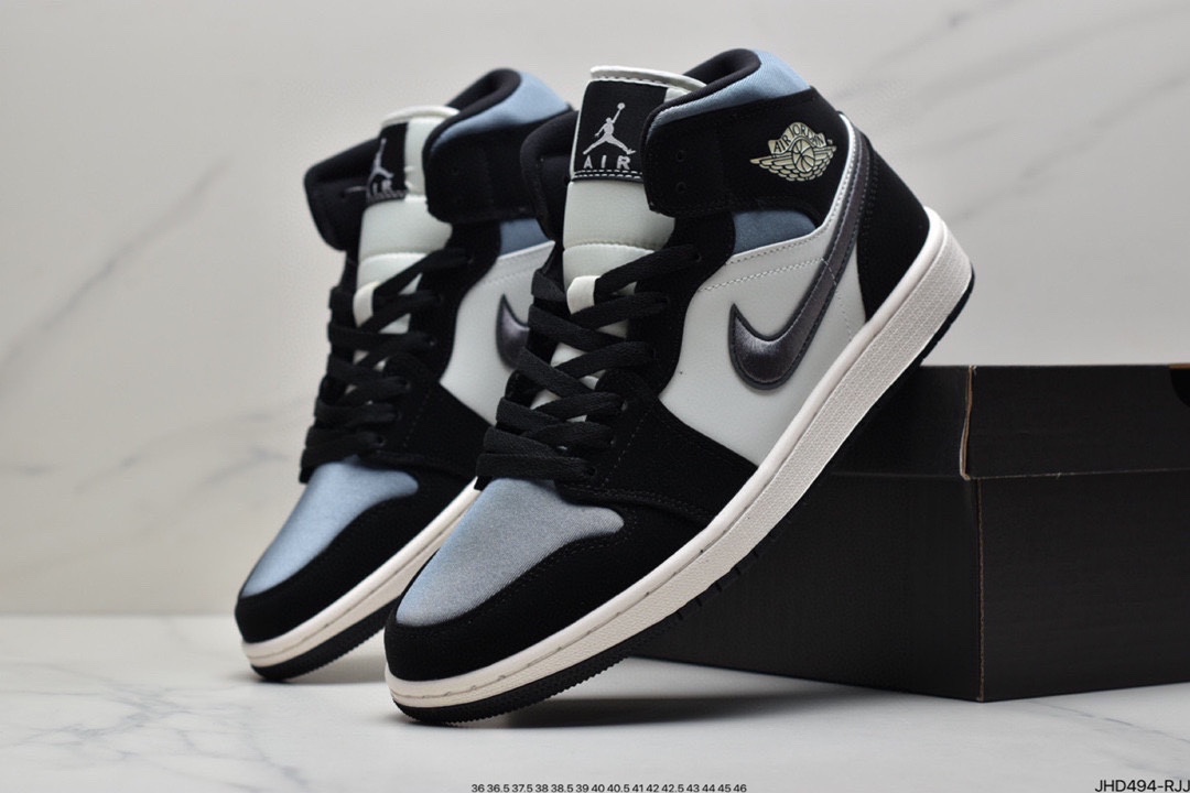 190 Air Jordan 1 Mid ”Obsidian”黑曜石 乔一中邦 554724-174