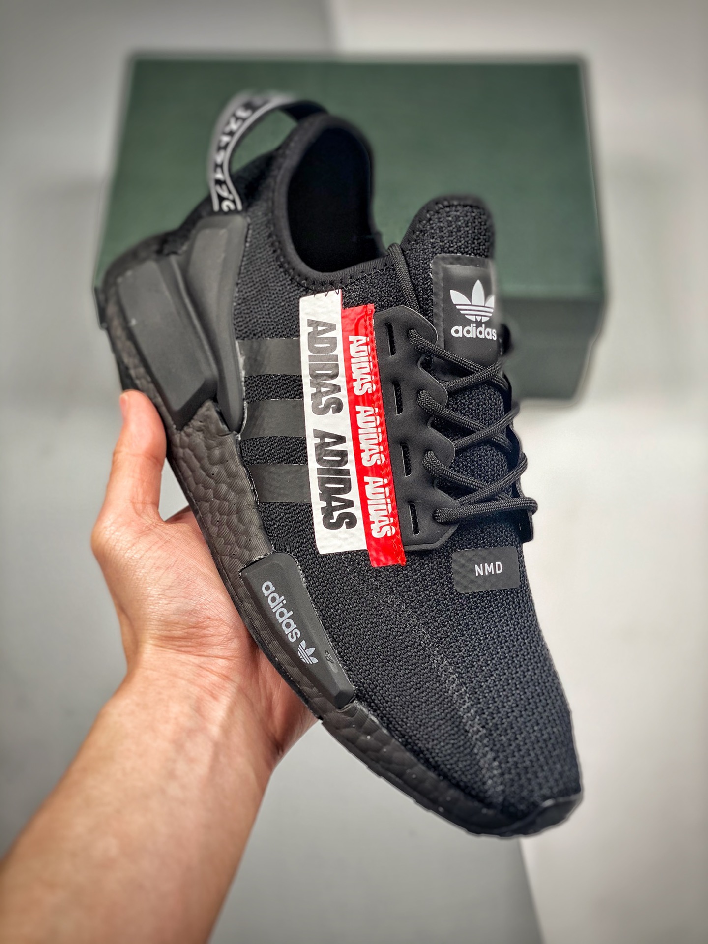 Empujador 2 AD NMD _R1 V2 negro, versión Hupu, lanzado en tiendas oficiales‼️ Almacén con stock disponible todo el año,…