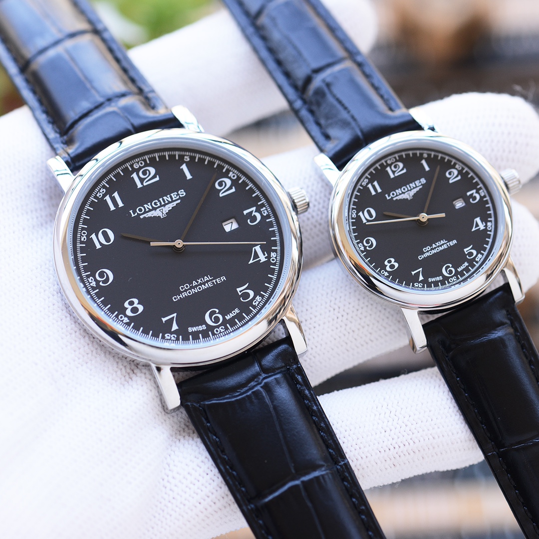 K0   浪琴  Longines 男女对表系列情侣不二之选 采用原装进口石英机芯走时精准蓝宝石防刮镜面，精钢表带 ，直径：男39mm女28mm厚度8mm简约休闲外观，让你感受心动的感觉，它不仅仅是一枚腕表它是你和他她之间的感情寄托见它如见她他DFS精品