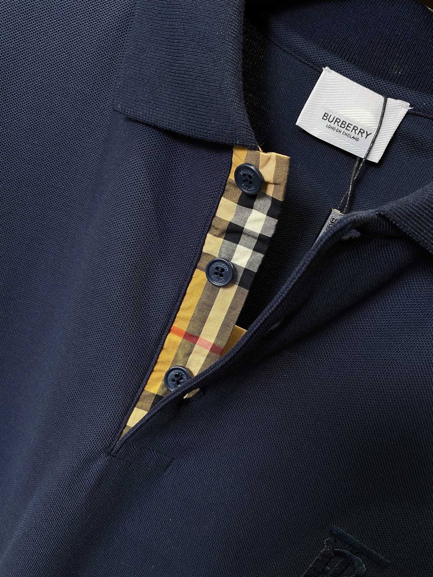Burberry BBR 巴宝莉 Tb刺绣格纹装饰商务休闲短袖polo衫