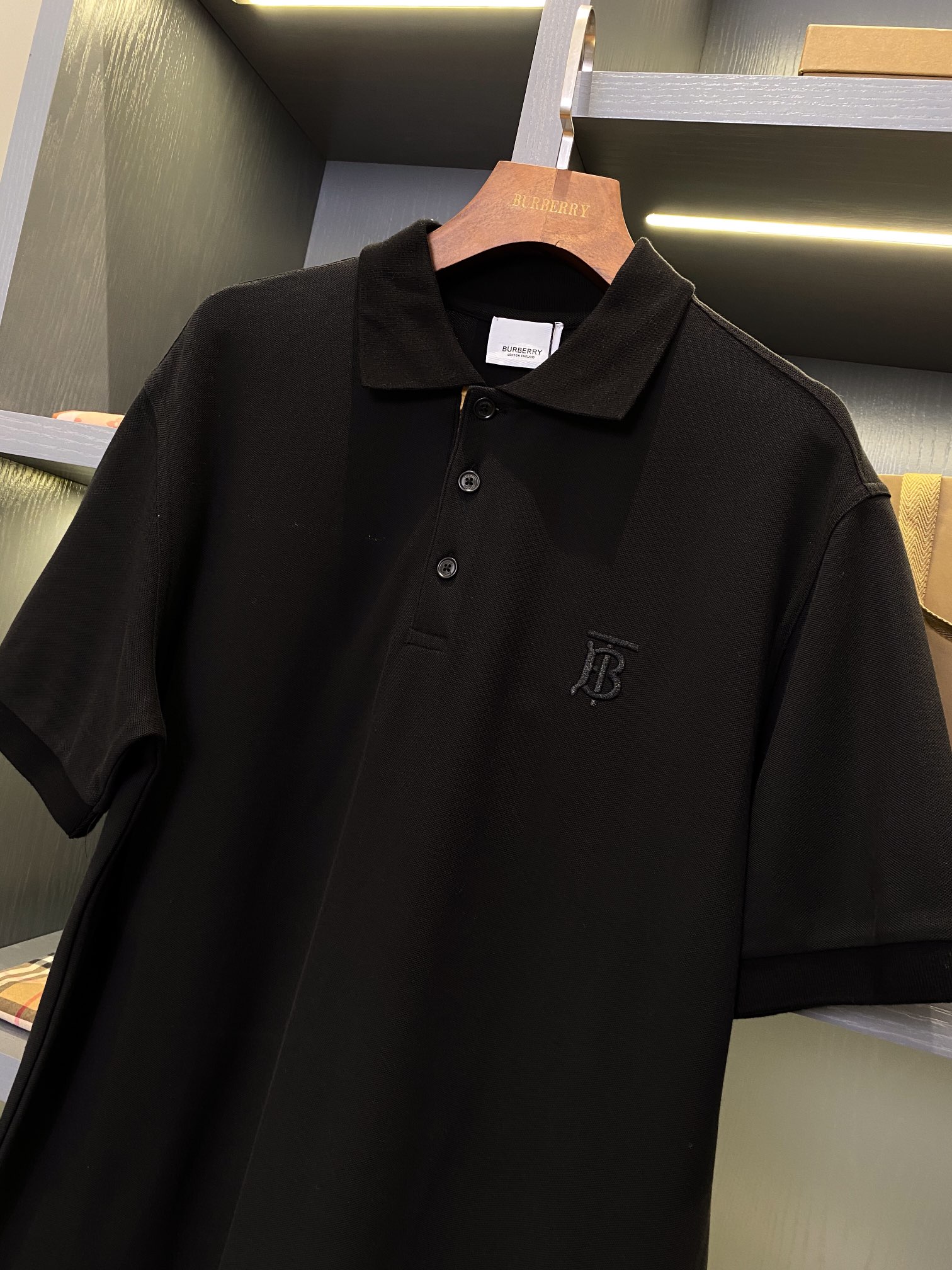 Burberry BBR 巴宝莉 Tb刺绣格纹装饰商务休闲短袖polo衫