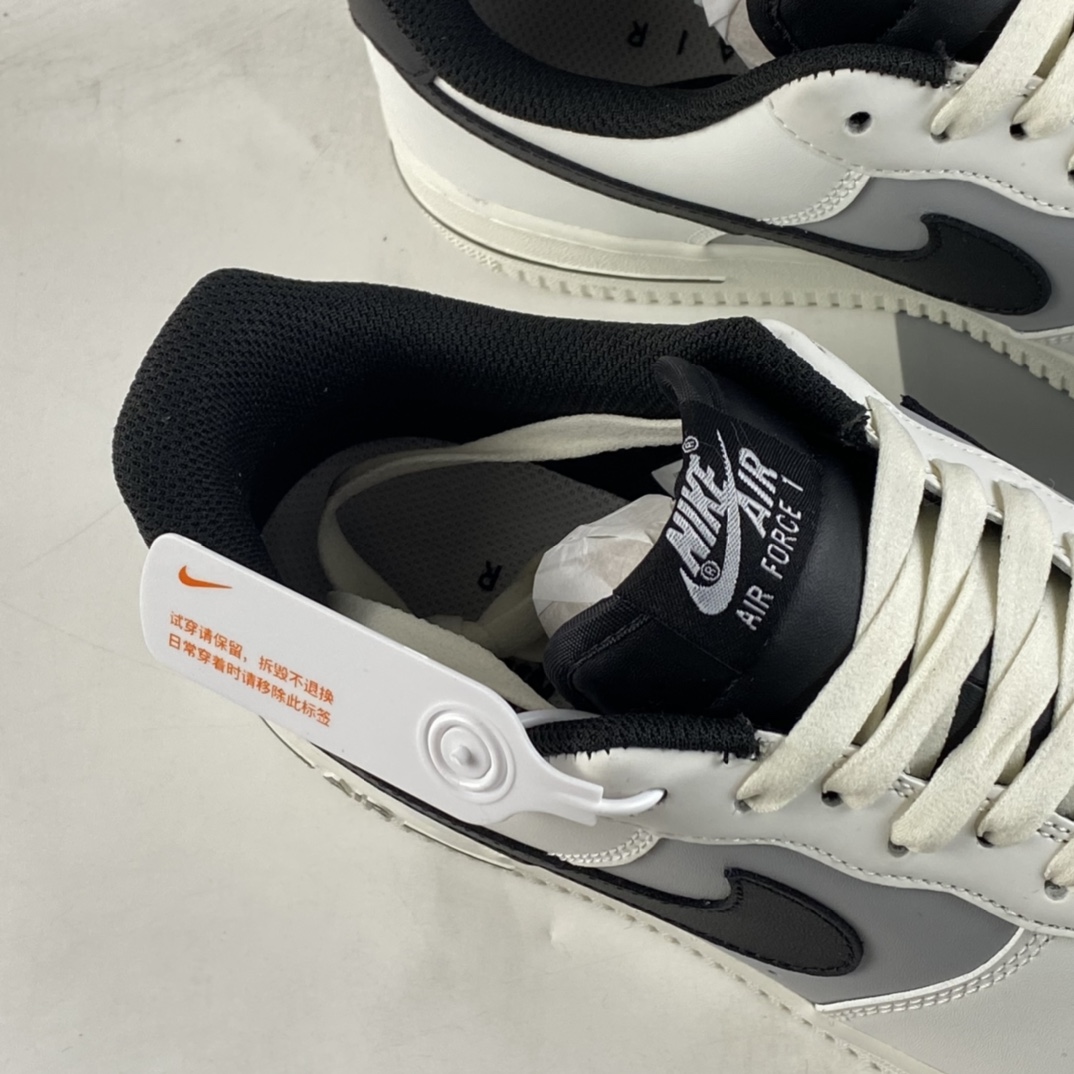 P220  Nk Air Force 1’07 米黑灰拼色 空军一号低帮运动休闲板鞋 RS2696-112