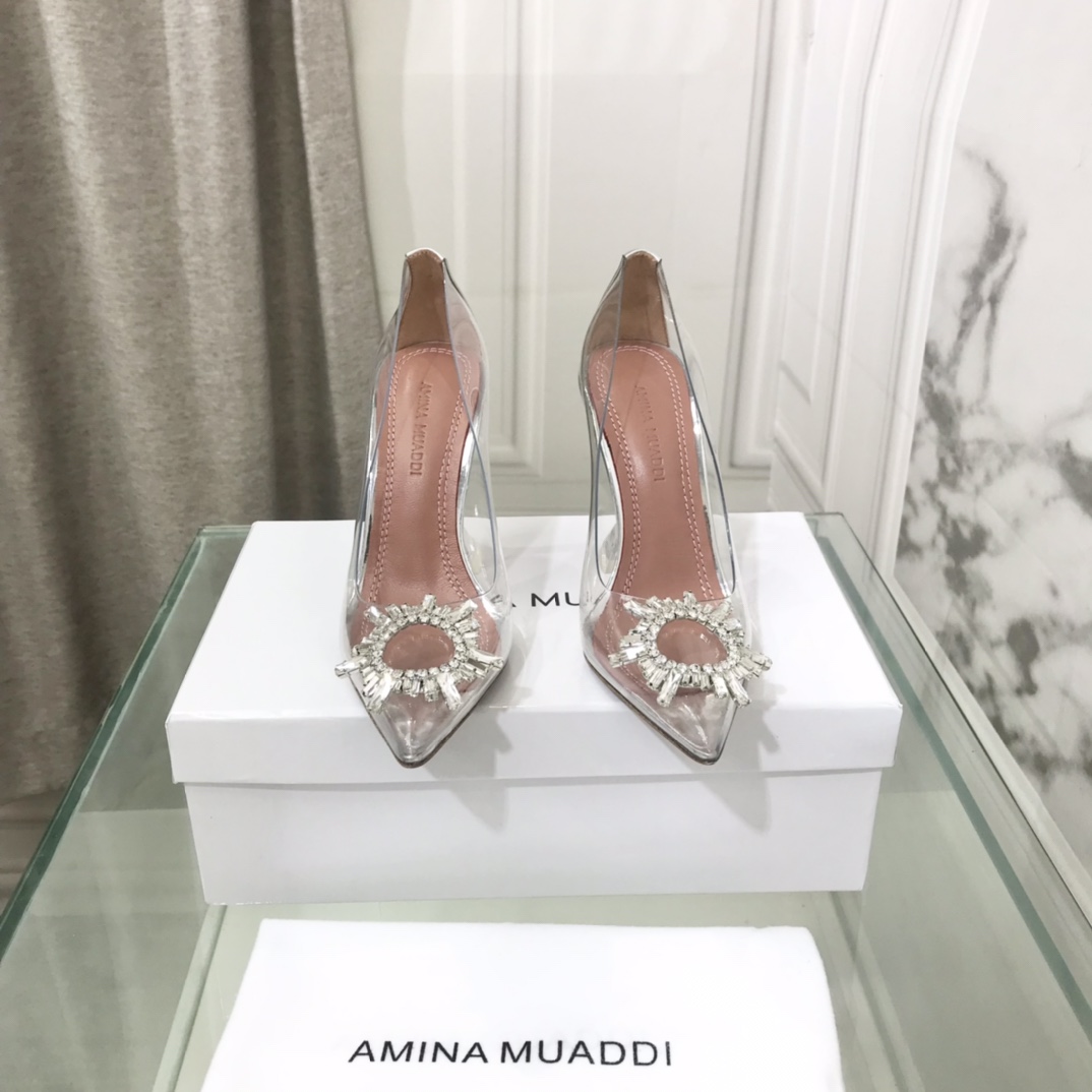 NO:240400,Amina Muaddi spring and summer new crystal heels high heels rhinestone sun buckles, summer essentials, fashionable and versatile original custom PVC material (remarks Taiwan's eager technology round edges without cutting), imported lambskin footbed, imported genuine leather sole from Italy with injection molding and non-slip heel height 10cm size 35~39 (34 and 40 customization without return and exchange), high heels, high heels, sheepskin, Leather soles19860909Amina Muaddi春夏新款水晶跟高跟鞋 水钻太阳扣 ,夏日必备款 时尚百搭 原版定制PVC 材料（备注台湾热切技术圆边不割脚）,进口小羊皮垫脚,意大利进口真皮大底 带注塑防滑 跟高10cm size35～39（34、40定制不退换）,高跟鞋,high heels,sheepskin,Leather soles,Women's Shoes