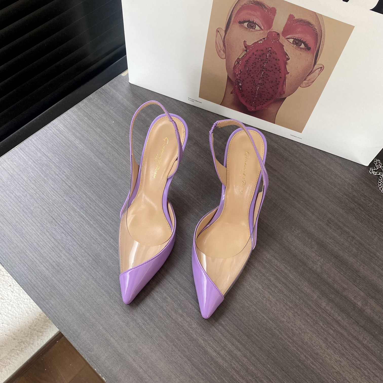 Gianvito Rossi Scarpe con Tacco Alto Pelle bovina di capra verniciata Resina pecora Fashion