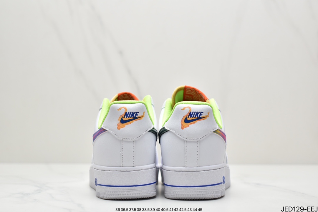150 Nike Air Force 1 Low（GS）白绿蓝 空军一号板鞋DQ7767-100